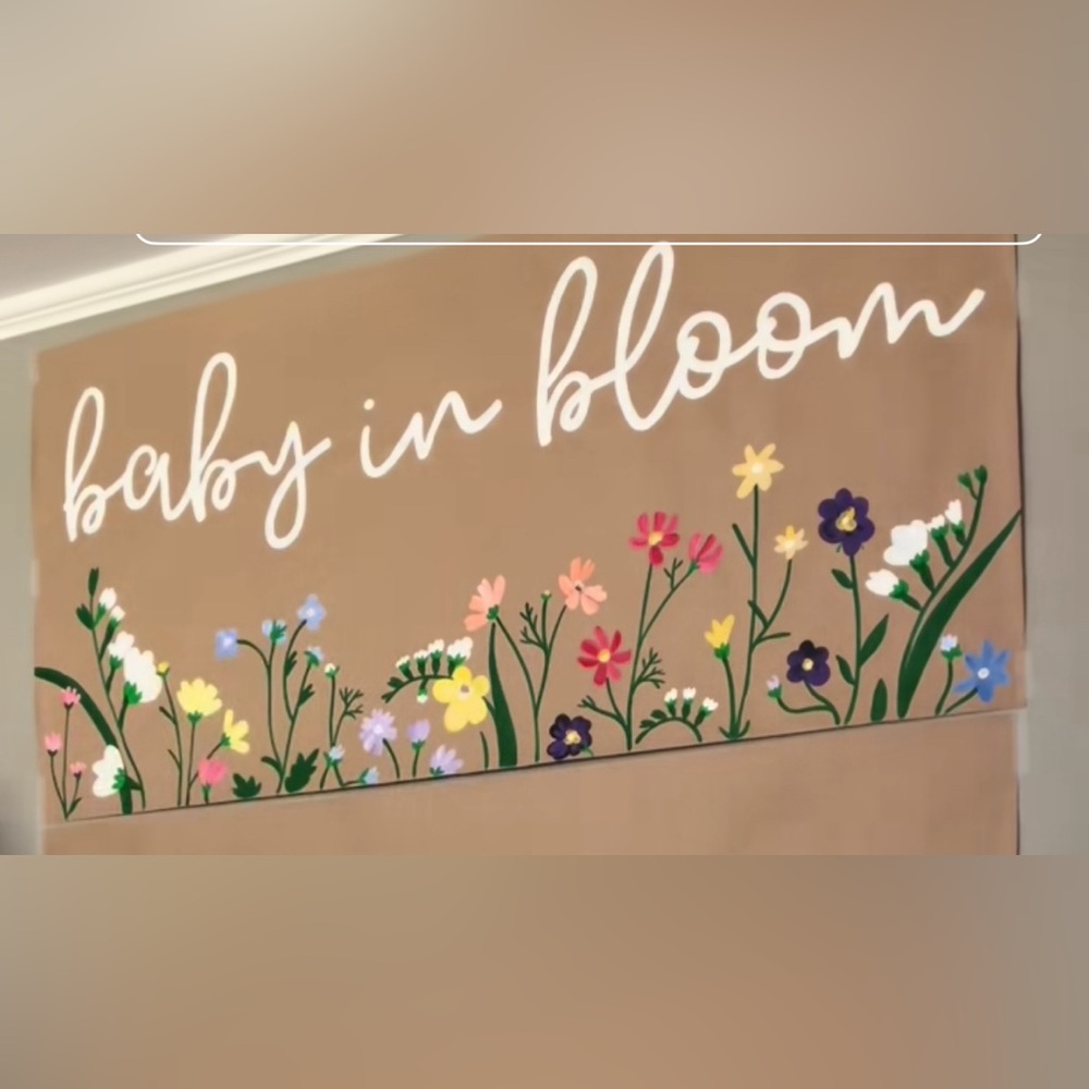 Floral Wall Art with Script
